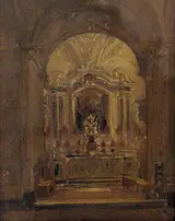 John Scarlett Davis, Interior of a Church