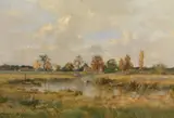 Pierre Emmanuel Eugène Damoye, Landscape near Amiens