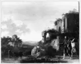 Cornelius van Poelenburgh, Landscape, with Abraham and Isaac