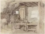 Petrus Franciscus Greive, Hoek van de timmermanswerkplaats van huize Klingelbeek te Oosterbeek
