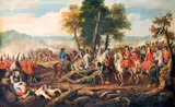 Louis Laguerre, The Battle of Tanieres (Malplaquet), 1709; The Duke of Marlborough and Prince Eugene entering the French Entrenchments (Eight Ricordi of the Marlborough House Murals)