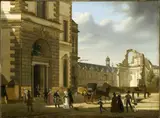 Étienne Bouhot, View of the Main Entrance to the Royal Museum