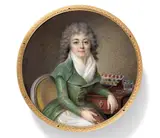 Marie-Thérèse de Noireterre, Self-Portrait in Green Dress