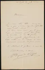 William Degouve de Nuncques, Brief aan Philip Zilcken