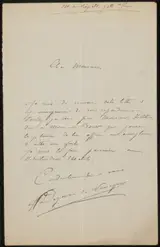 William Degouve de Nuncques, Brief aan Philip Zilcken