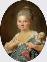 Charles Lepeintre, Portrait of a Little girl with her doll