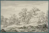 Dirk Dalens, An Opening in the Woods with Two Old Trees