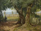 Luise Begas-Parmentier, Under Olive Trees in the Park of Taormina
