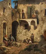 Luise Begas-Parmentier, Italian courtyard