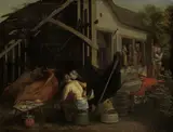 Aert Pietersz, Couples making love at a country inn