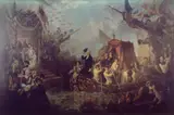 Arsène-Hippolyte Rivey, The Arrival of George Washington at New York City, April 30, 1789