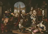 Magnasco, Alessandro, genannt il Lissandrino, Theodosius Repulsed from the Church by Saint Ambrose
