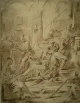 Magnasco, Alessandro, genannt il Lissandrino, Picaresque Group with a Monkey and a Magpie