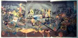 Yoshitora Utagawa, (An Imaginary) Night Attack in the War Between the Hogen, Heiji, Minamoto, Yoshitomo, and Shirakawa [Forces]