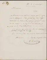 Julien-Joseph Ducorron, Brief aan G.M.C. Hooft, secretaris van de commissie van de Tentoonstelling van Levende Meesters in Den Haag