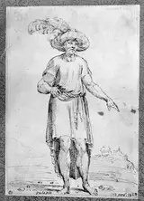 Francesco Brizio, Standing oriental wearing a plumed turban