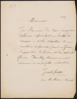 Joseph Jacops, Brief aan de commissie van de Tentoonstelling van Levende Meesters in Den Haag