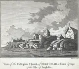 John Roberts, View of the collegiate church of Holy Head, a town and cape of the Isle of Anglesey