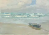 Christian Asmussen, Costal scene with dinghy.