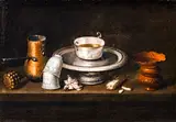 Juan de Zurbarán, Still life with bowl of chocolate.