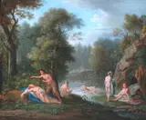Jean François Marie Bellier, Landscape with Nymphs Bathing