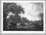 Tethart Philipp Christian Haag, horse-racing in a village