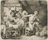 eigentlich „Christian Wilhelm Ernst Dietrich “ Christian Dietricy, The Satyr in Peasant's House