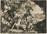 eigentlich „Christian Wilhelm Ernst Dietrich “ Christian Dietricy, Nymphs Bathing Near a Cave
