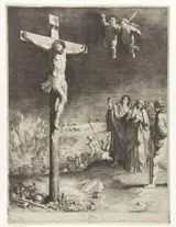 Jan Gerritsz van Bronkhorst, Christus aan het kruis met treurende Maria en Johannes