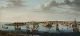 Alberto Pulicino, View of the left side of the Grand Harbour, taken from Valletta, from Fort Ricasoli to the heights of Corradino with all the cities and creeks between