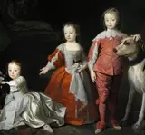 Joseph Van Aken, The Three Sons of Sir Henry Harpur 5th Bt:John Harpur (1734/5 – 1745); Henry Harpur later Sir Henry ‘Harry’ Harpur, 6th Bt (1739-1789) and Charles Harpur, later Major Charles Harpur (1741 – 1770)  (style of Van Dyck)