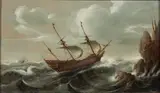 Cornelis Verbeeck, A Dutch pinnace in a rough sea