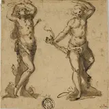 Giovanni Battista Trotti, Two Sketches of Saint Sebastian