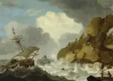 Hendrick Staets, A Dutch Ship Foundering off a Rocky Coast