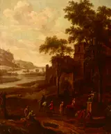 Jan Blom, Landscape with a Group of Wanderers
