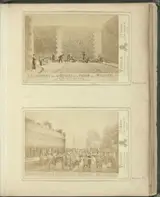 Eugène Appert, Fotomontage van de verwijdering van de lijken van zes geëxecuteerde gijzelaars in de Parijse gevangenis la Roquette