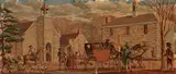 Gerald Sargent Foster, Scene in Poughkeepsie, 1850 (mural study, Poughkeepsie, New York Post Office)
