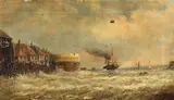 Henry Robins, The Royal Yacht 'Victoria and Albert' (1855) Entering Portsmouth Harbour with the Isle of Wight in the Distance