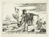 gen. Moreau l'Ainé Louis Gabriel I Moreau, Landscape with Old Gateway