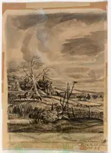 William Palmer, Iowa Landscape (mural study, center panel of triptych for the Monticello, Iowa Post Office)