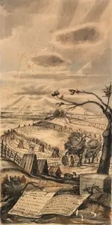 William Palmer, Iowa Landscape (mural study, right panel of triptych for Monticello, Iowa Post Office)