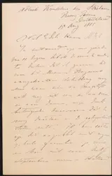 David Adolphe Constant Artz, Brief aan Pieter Haverkorn van Rijsewijk