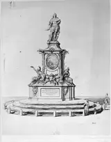 Louis-Claude Vassé, Skiss till monument för Ludvig XV