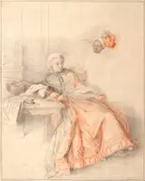 Jacques-André Portail, Young Lady Reading and a Page