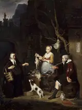 Maria Martinau, Bird Vendor after Gabriel Metsu
