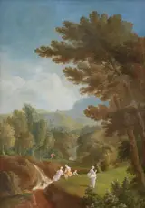 William Delacour, Landscape* (triptych, left wing)