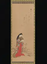 Nishikawa Sukenobu, Lady Ise by the Riverbank