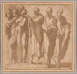 eigentl. Francesco Mazzola Parmigianino, Group of Nine Standing Figures