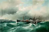 Carl Fedeler, SS Capella on stormy seas