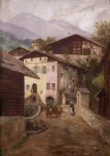 Richard Lipps, Street in Grins at Arlberg